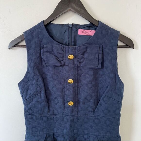 Eliza J Blue Sleeveless Sheath Dress for Work - Picture 5 of 7